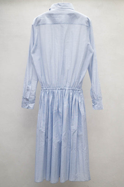 Sky Blue Long Sleeve Shirt Dress