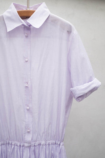 Lilac Long Sleeve Shirtdress
