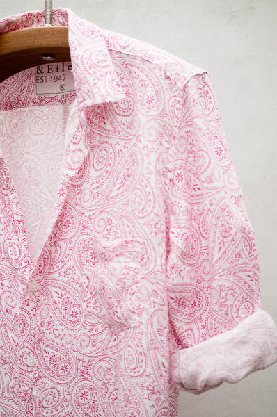 Fuchsia Paisley Linen Murphy Dress
