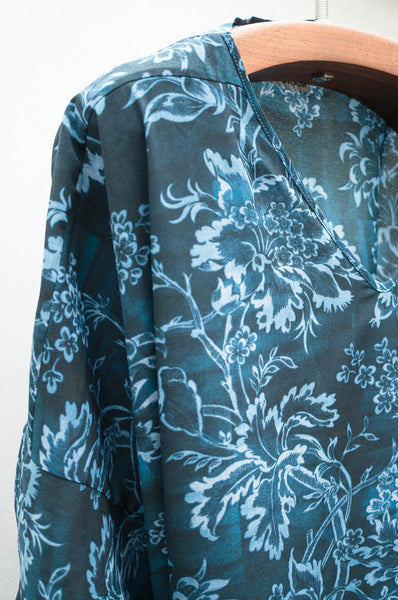 Indigo Floral Shape Top