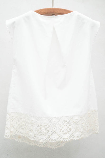 White Lace Trim Top