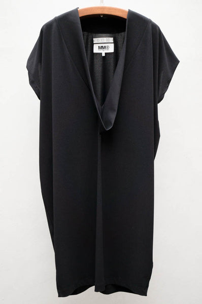 Off Black Deep V Cocoon Dress