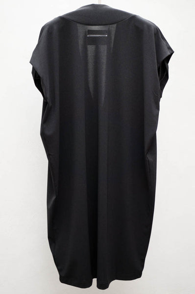 Off Black Deep V Cocoon Dress