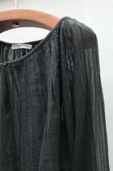 Black Irene Blouse