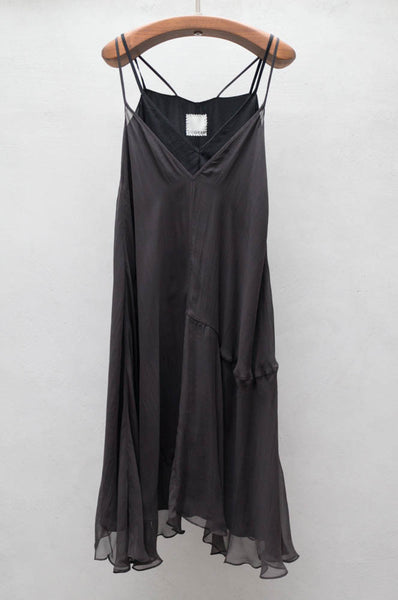 Charcoal Chiffon Layer Dress
