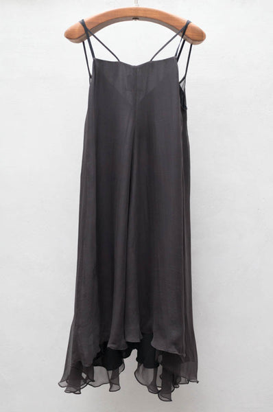 Charcoal Chiffon Layer Dress