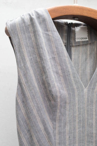 Grey Stripe Sundress
