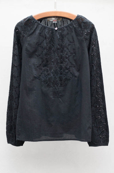 Black Embroidered Top
