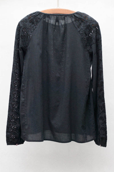 Black Embroidered Top