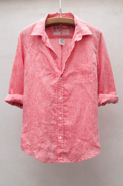 Textured Red Linen Barry Shirt