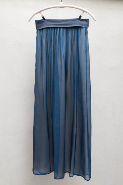 Long Silk Chiffon Skirt