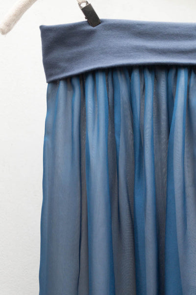 Long Silk Chiffon Skirt