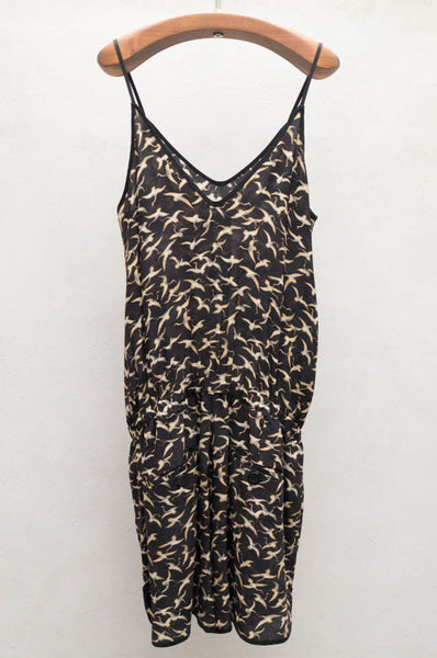 Notte Crane Print Romper
