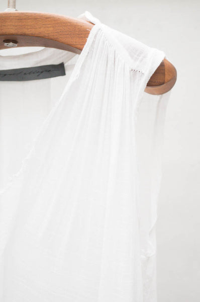 White Sleeveless Top