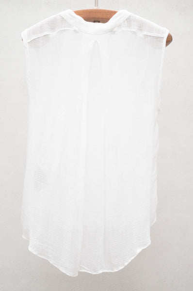 White Sleeveless Top