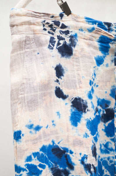 Blue Floral Tie Dye Skirt