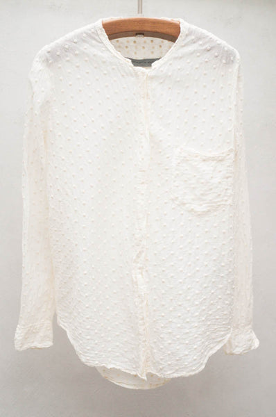 Ivory Dots Button Up Blouse