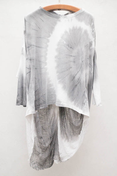 Grey Tie Dye Butterfly Top