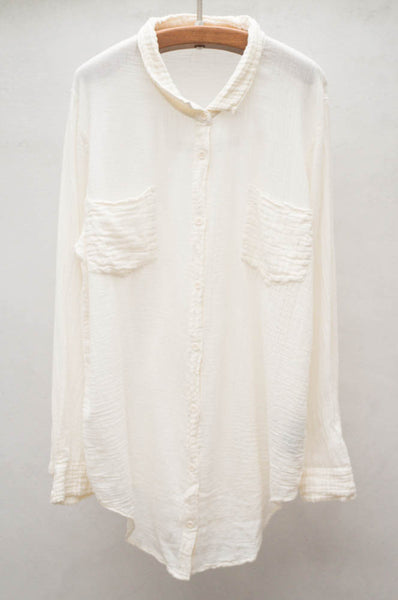 Ivory Long Sleeve Blouse