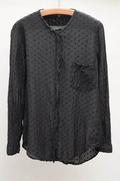 Black Dots Button Up Blouse