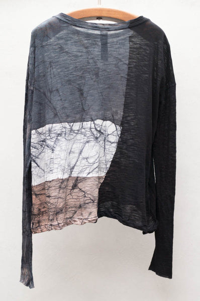 Crackle Long Sleeve Trapeze Top