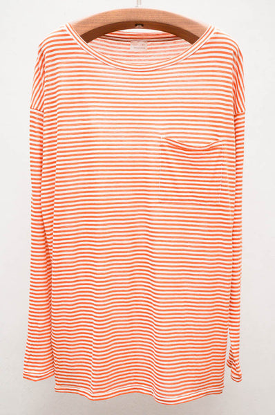 Orange Stripe Tee