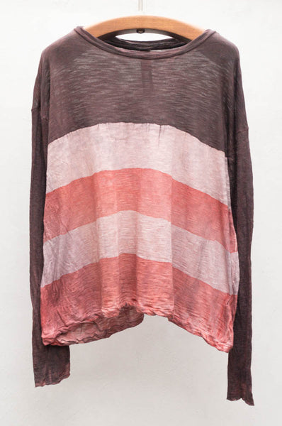 Iron Stripe Long Sleeve Trapeze Top