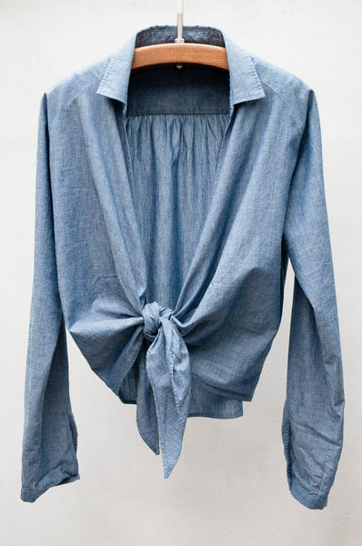 Chambray Tie Top