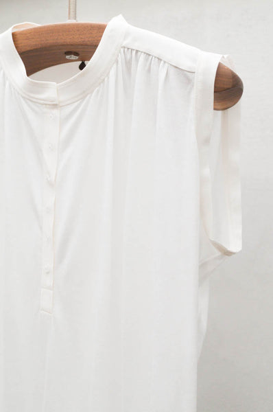 Cream Gathered Top