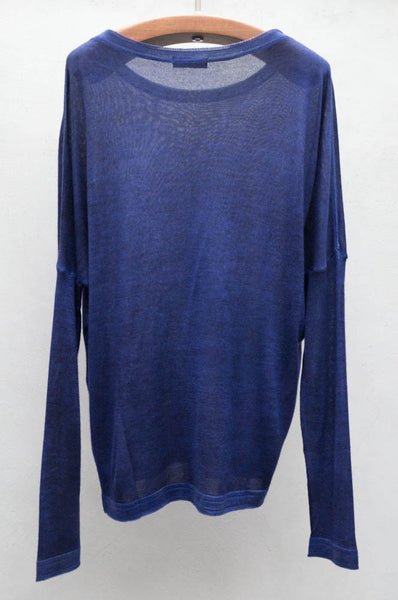 Purple Boatneck Long Sleeve Sweater