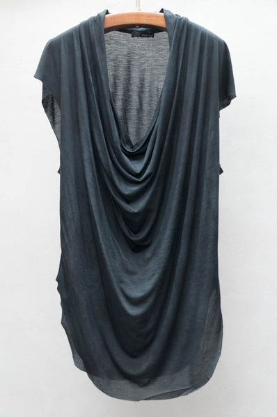 Anthracite Drape Neck Top