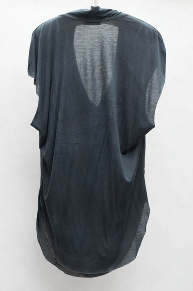 Anthracite Drape Neck Top