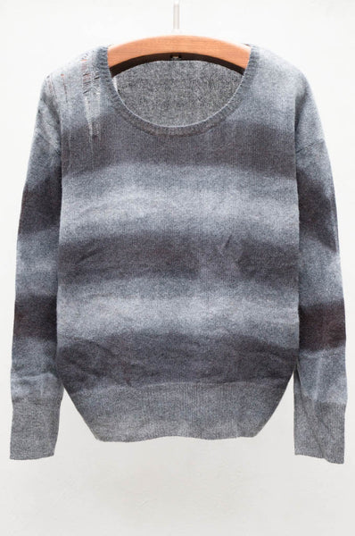 Grey Shred Shoulder Pullover