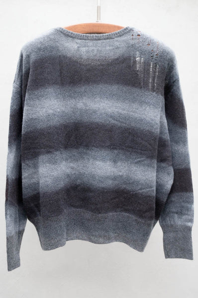 Grey Shred Shoulder Pullover