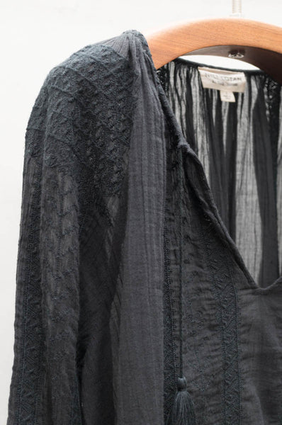 Black Bohemian Blouse