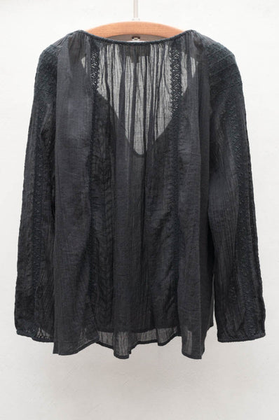 Black Bohemian Blouse