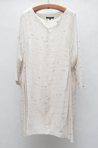 Off White Printed Shift Dress