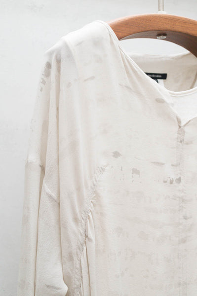 Off White Printed Shift Dress