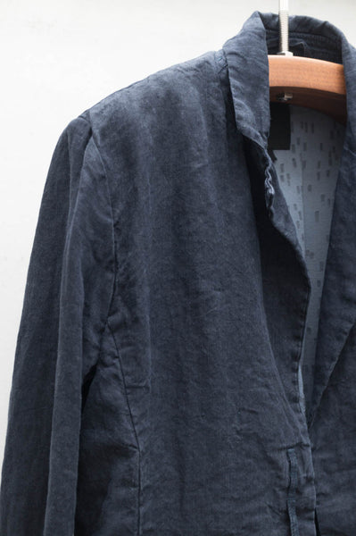 Navy Linen Blazer