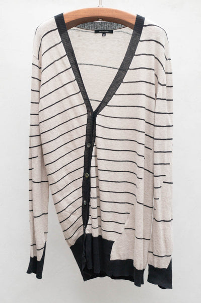 Beige Stripe Cardigan