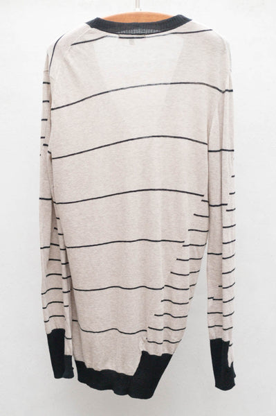 Beige Stripe Cardigan