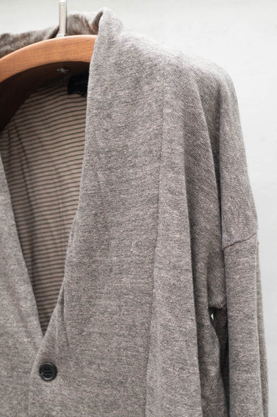Beige Double Layer Jersey Cardigan
