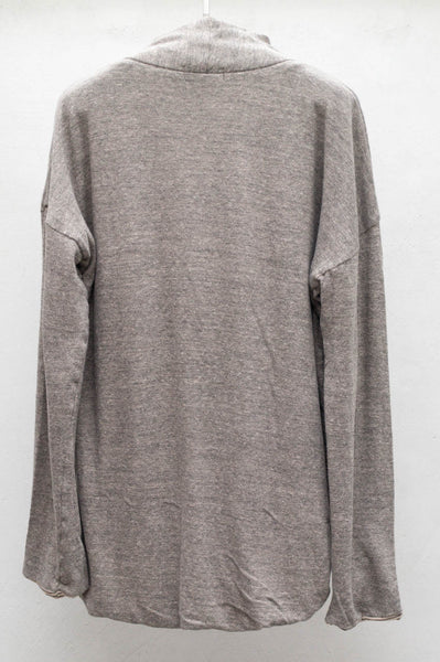 Beige Double Layer Jersey Cardigan