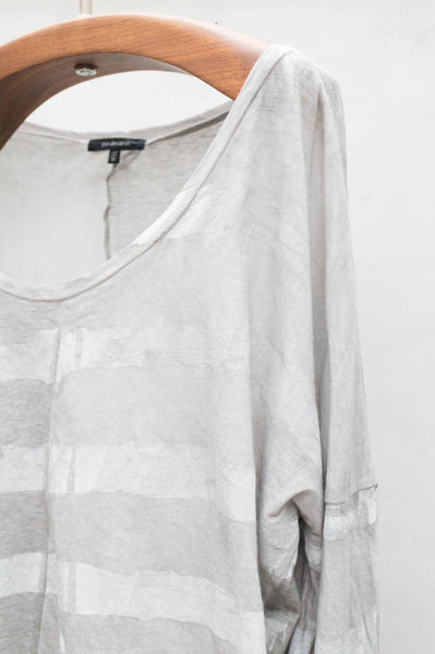 Light Grey Long Sleeve Print Tee