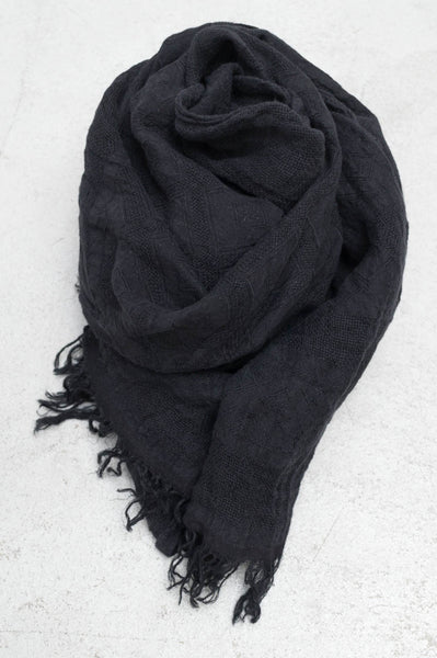 Navy Linen Scarf
