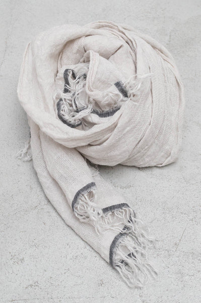 Cream Linen Scarf