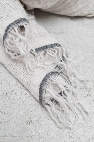 Cream Linen Scarf
