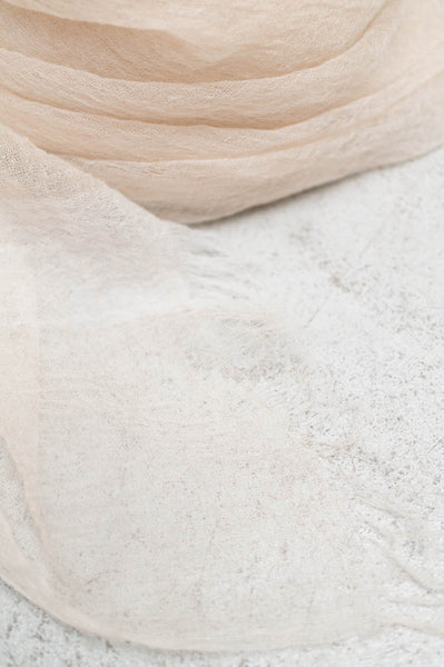 Ecru Cashmere Wool Scarf