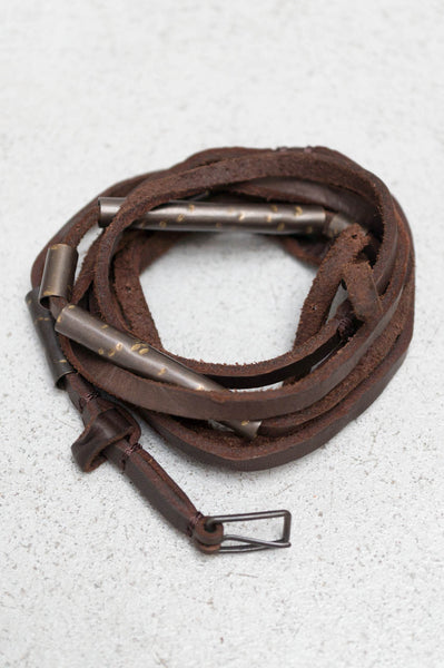 Brown Thin Double Wrap Belt