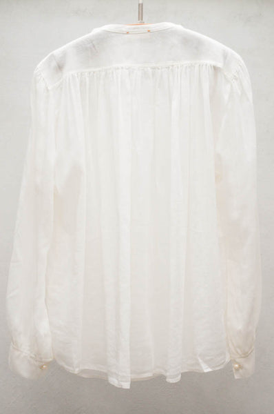 Off White Pearl Button Down